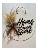 Home Sweet Home Özel Tasarım Dekoratif Süslü Hediyelik Kapı Süsü